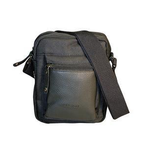 Sacoche synthétique noir poches - L 18 x H 21 x 10 cm