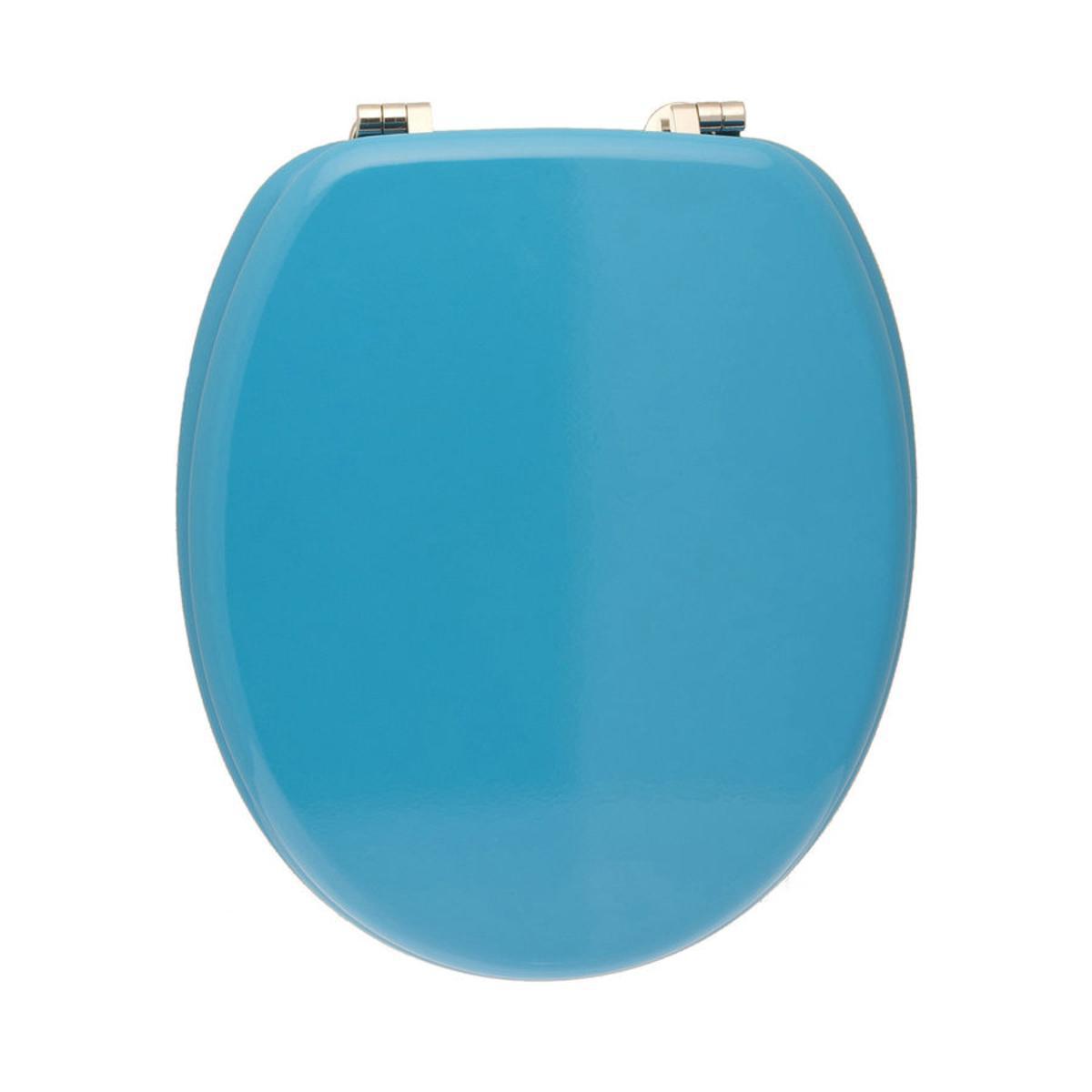 Abattant WC en MDF - 45,5 x 36,6 cm - Bleu