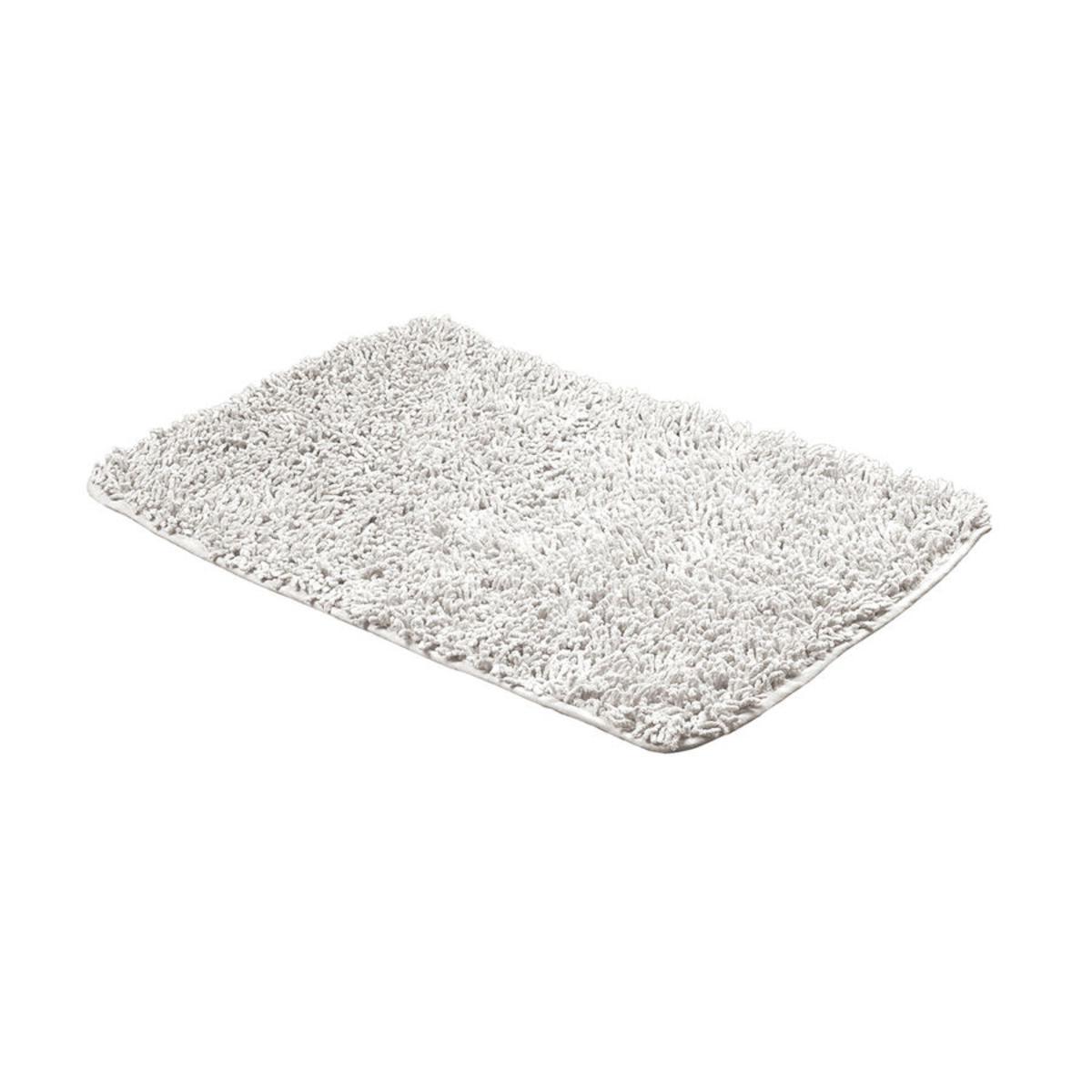 Tapis de bain chenille - - 100 % coton - 50 x 80 cm - Blanc