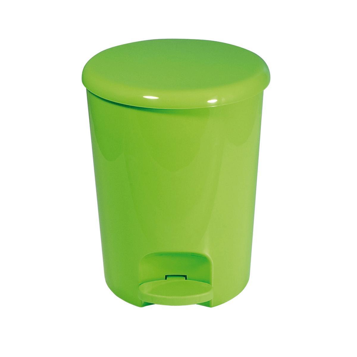 Poubelle à pédale ronde - 5 L - Vert