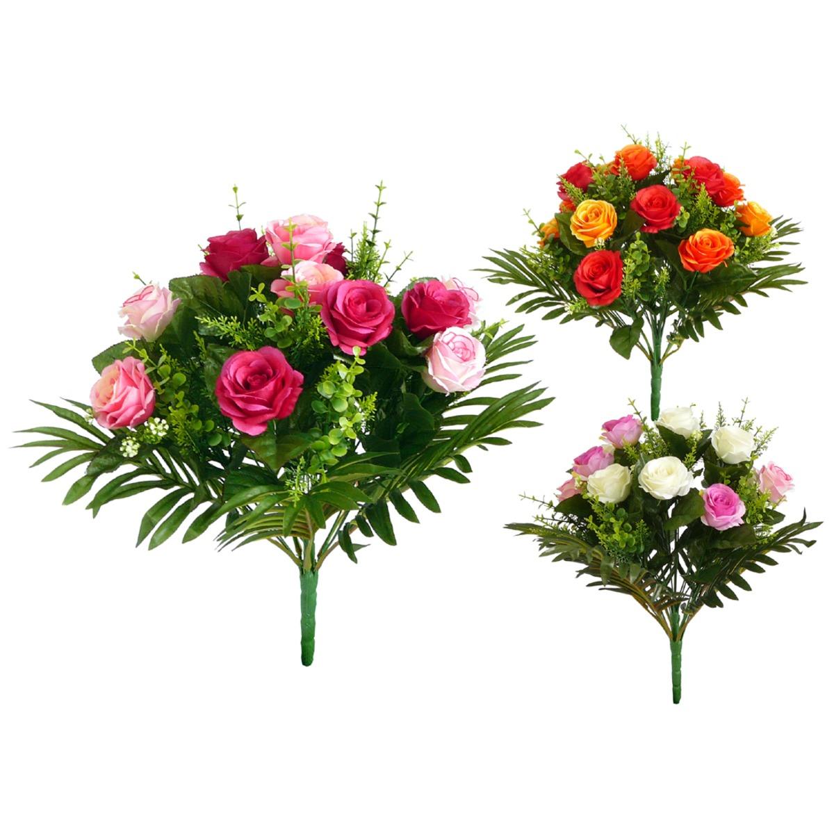 Piquet 24 roses - Hauteur 52 cm - Différents coloris