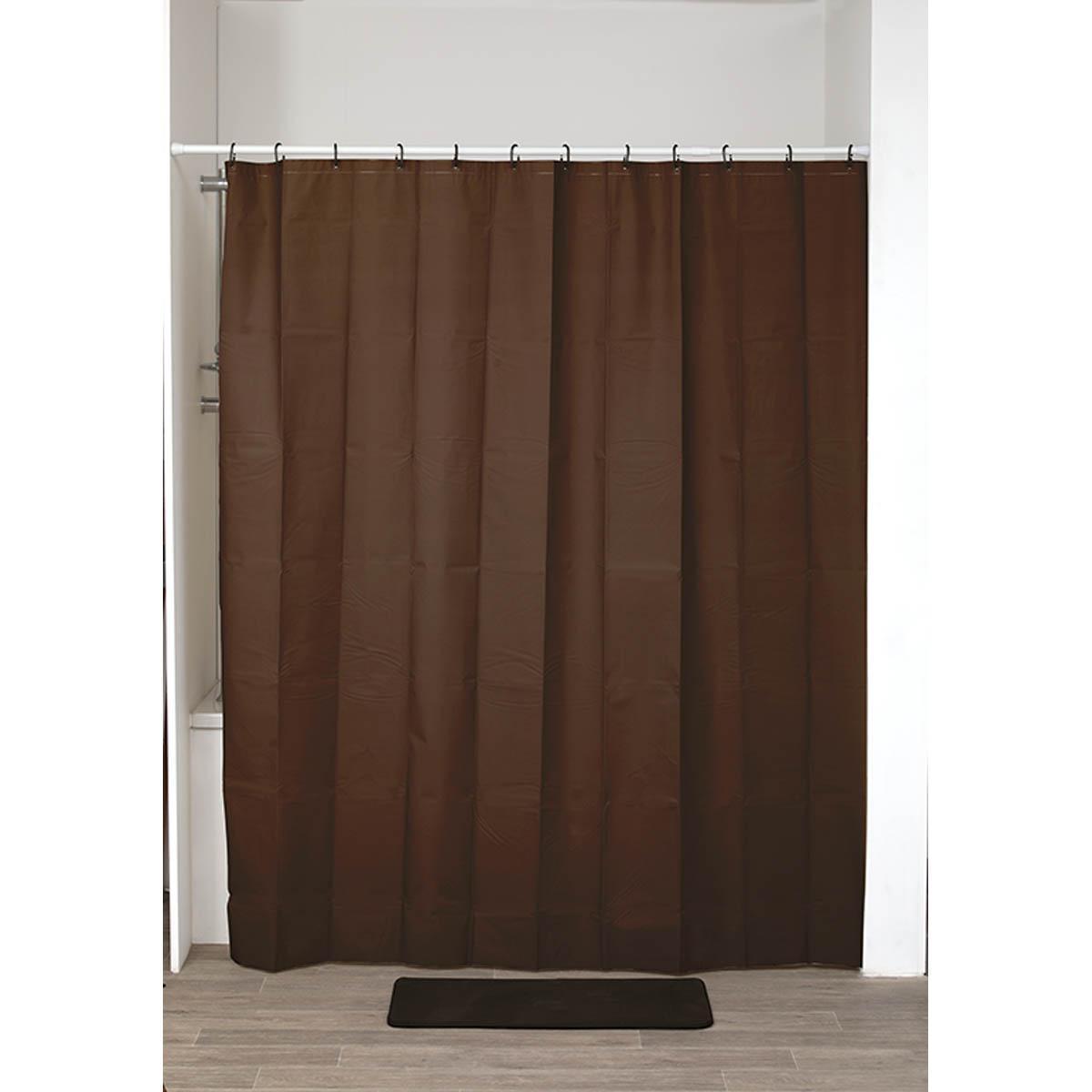 Rideau de douche 180 x 200 cm - Marron