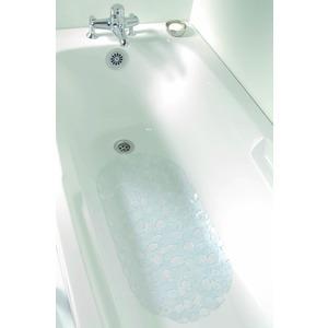 Tapis fond de baignoire anti-glisse galets - 69 x 36 cm - Transparent