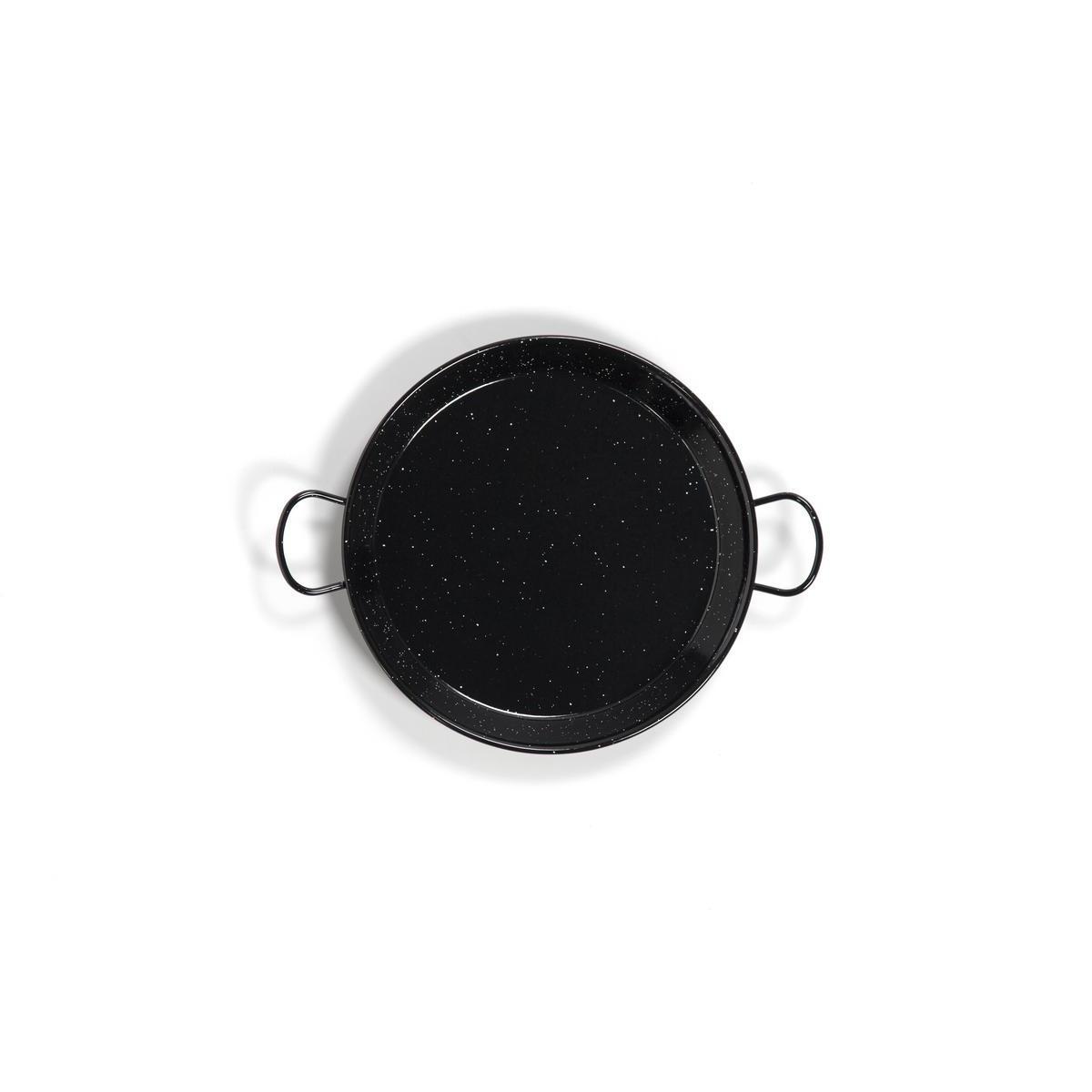 Plat à paella - Acier poli - Ø 34 cm - Noir