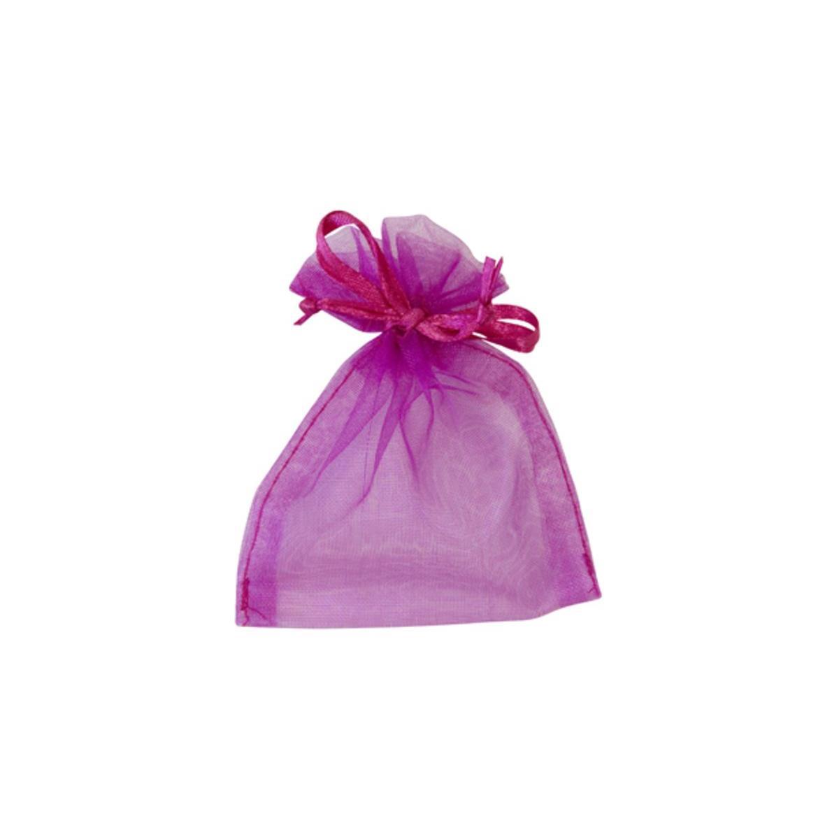 sac organza avec lacet x 10 fuschia