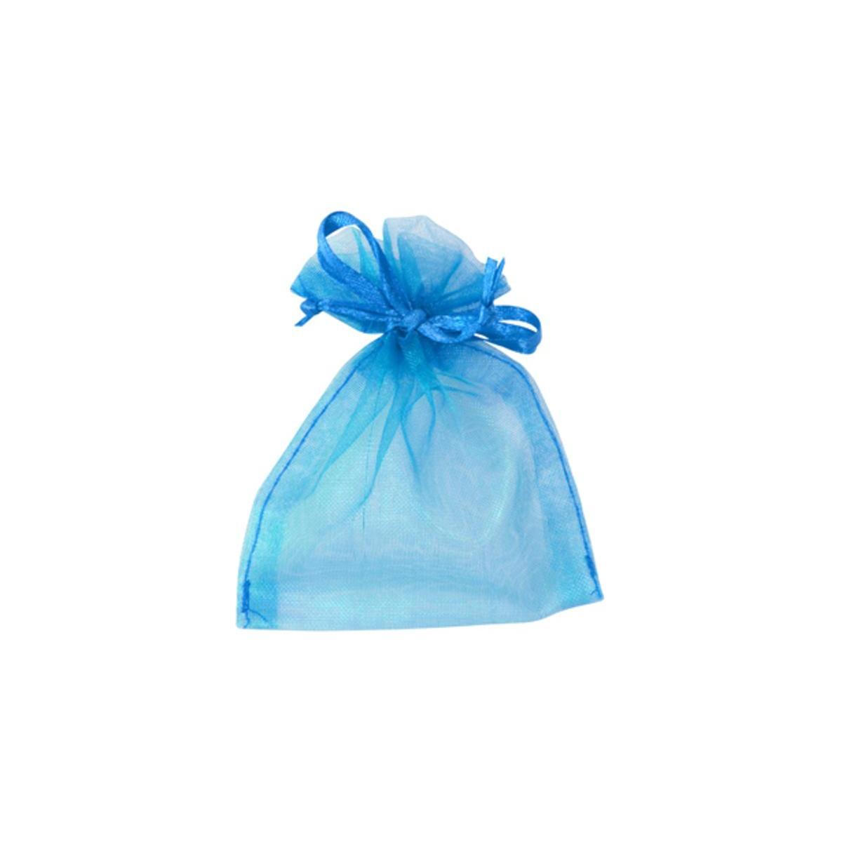 sac organza avec lacet x 10 turquoise