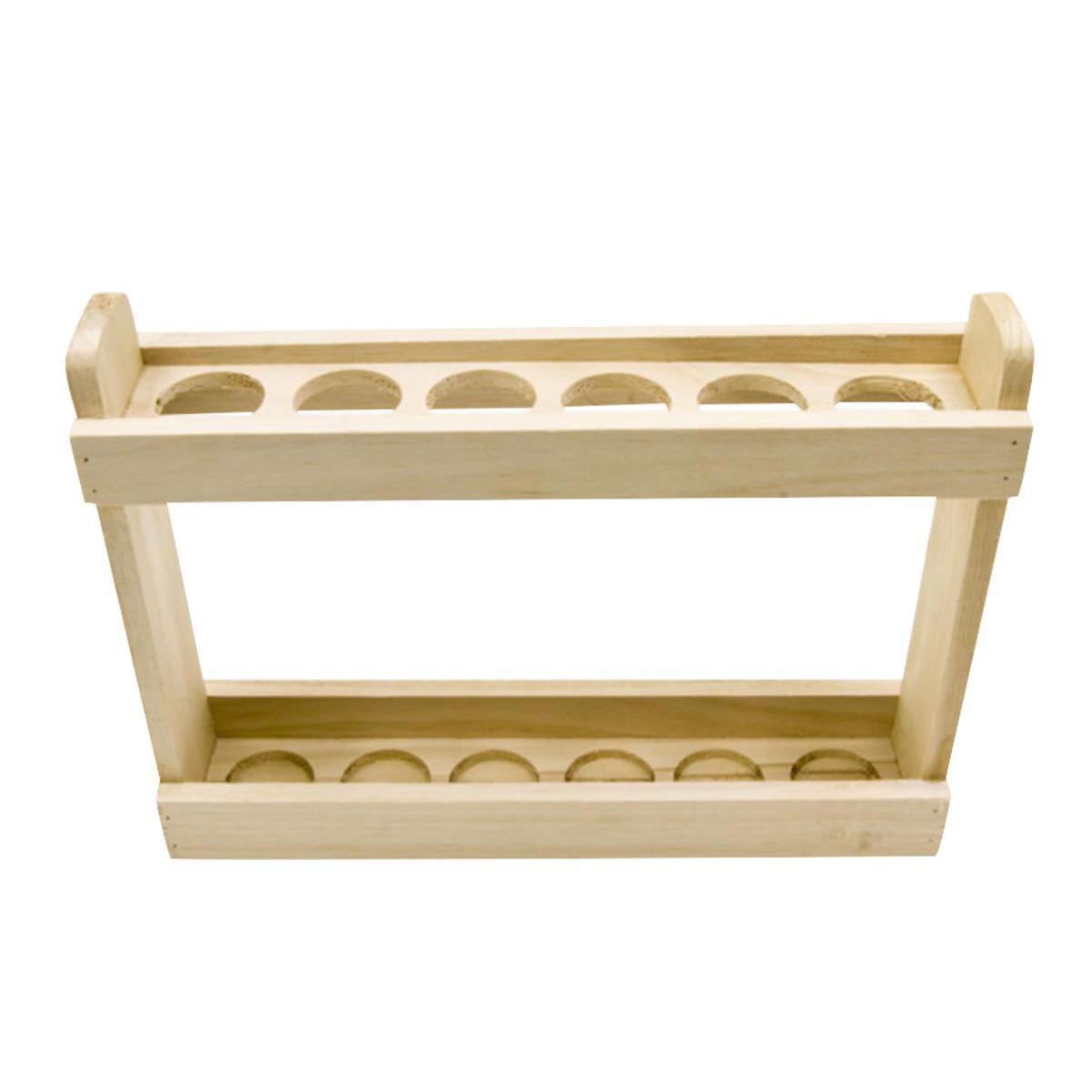 support en bois pour 6 tubes eprouvette  sanoirs tube