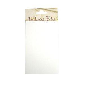 6 menus collection soie - Papier - 16 x10 cm - Blanc