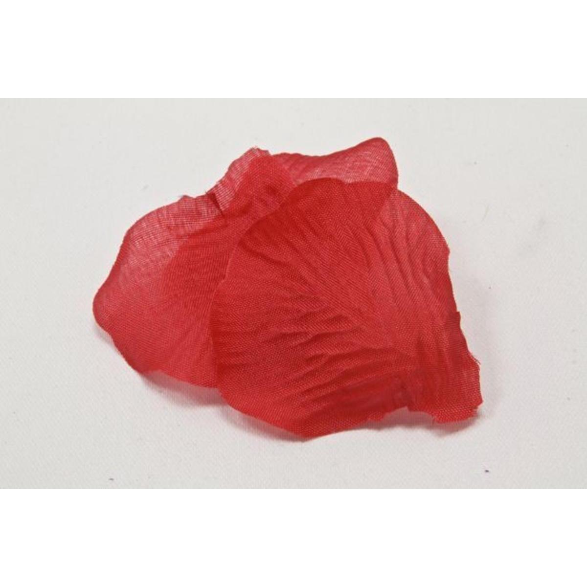 boite pvc de 100 petales en tissu rouge