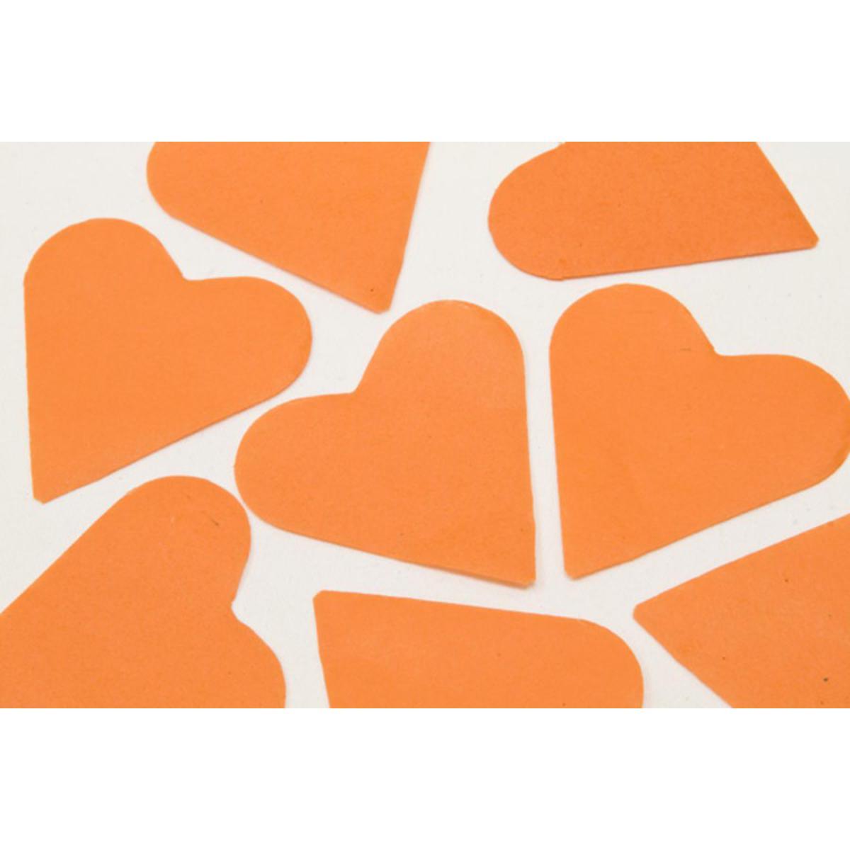 Cœurs en papier - 100 g - Papier - Orange