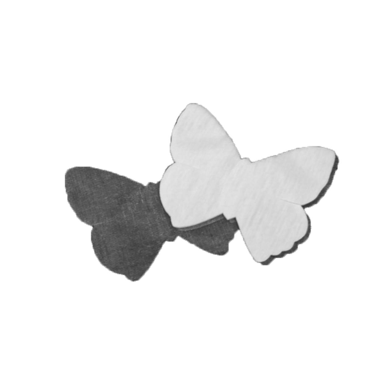 papillons en organsa x50 10cmx 4cm blanc