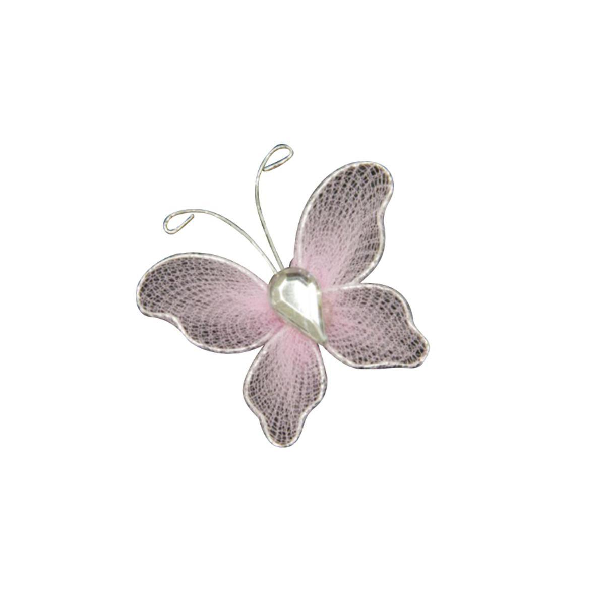 sachet de 10 papillons petit modele rose