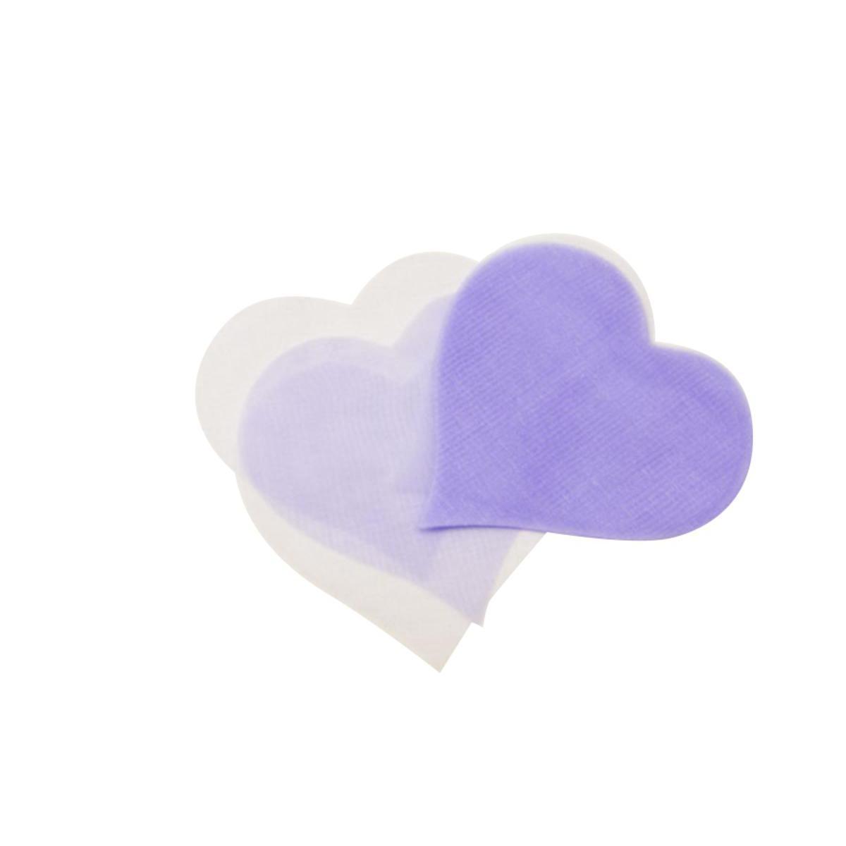 50 cœurs - 8,5 x 8,5 cm - Organza - Violet