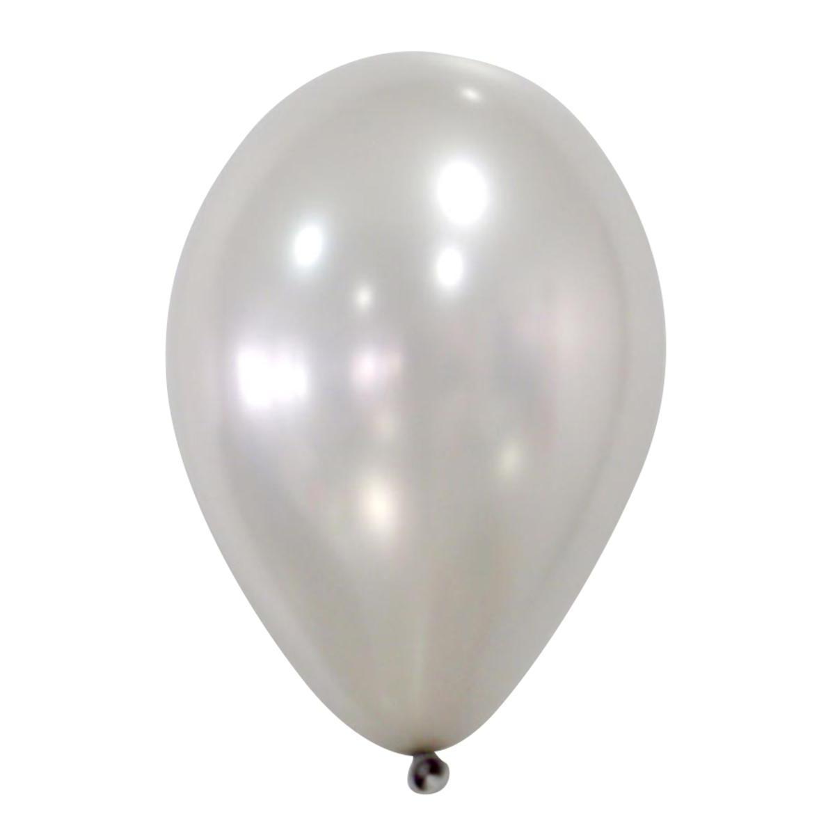 24 ballons nacrés - 30 cm - Latex - Argent