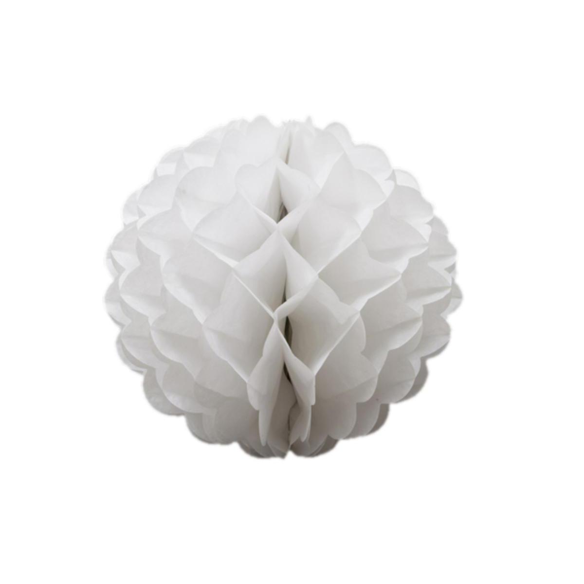 boule papier 25 cm blanc