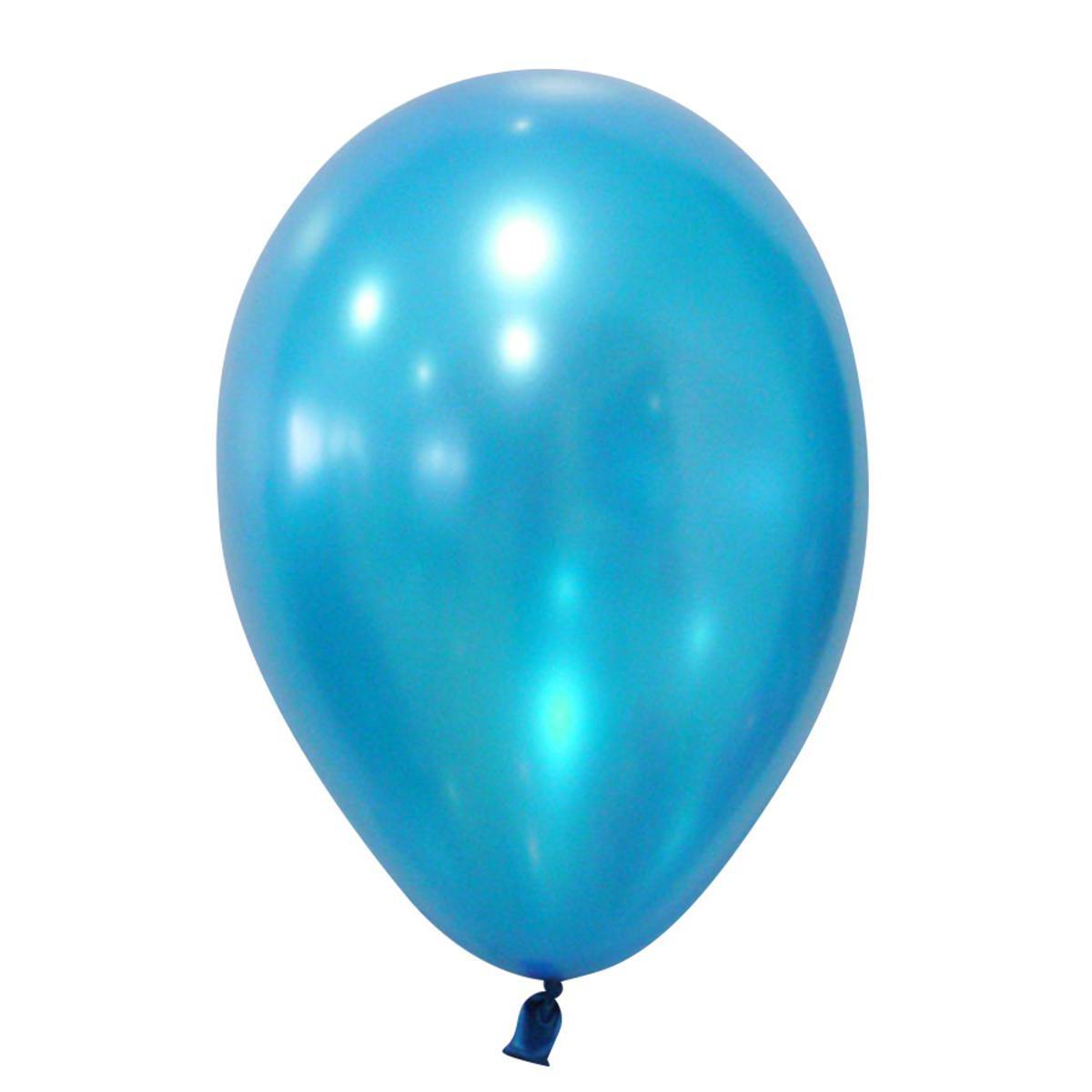 24 ballons nacrés - 30 cm - Latex - Bleu turquoise