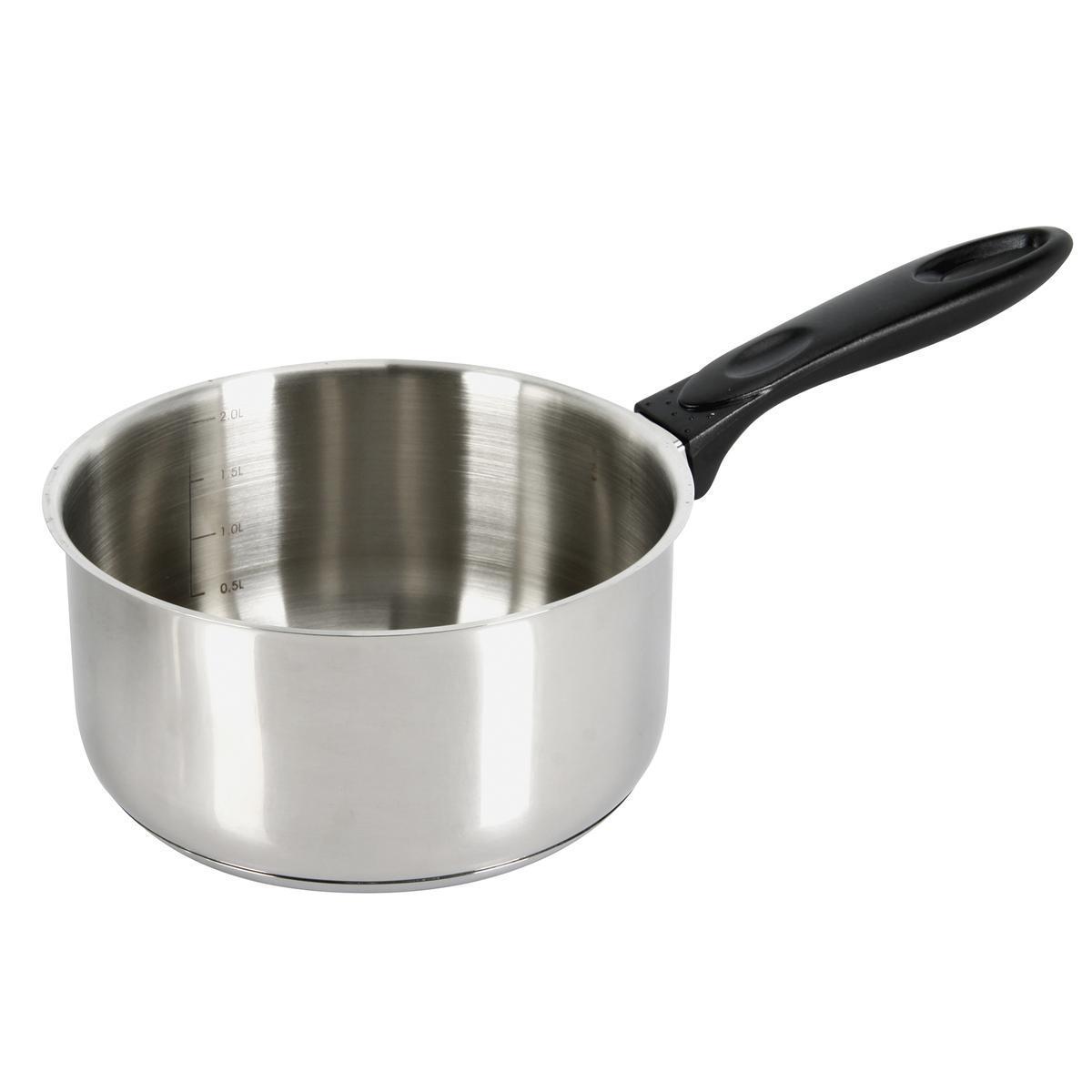 Casserole olymp avec mesure  - Acier inoxydable - Diamètre 18 cm - Gris