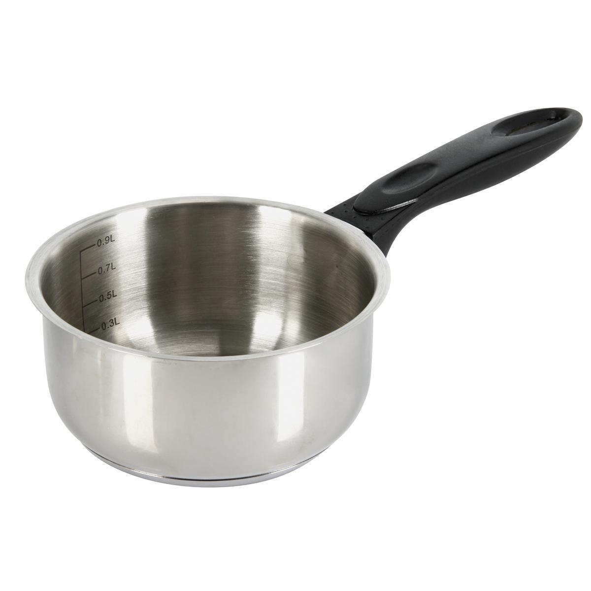 Casserole olymp avec mesure  - Acier inoxydable - Diamètre 14 cm - Gris