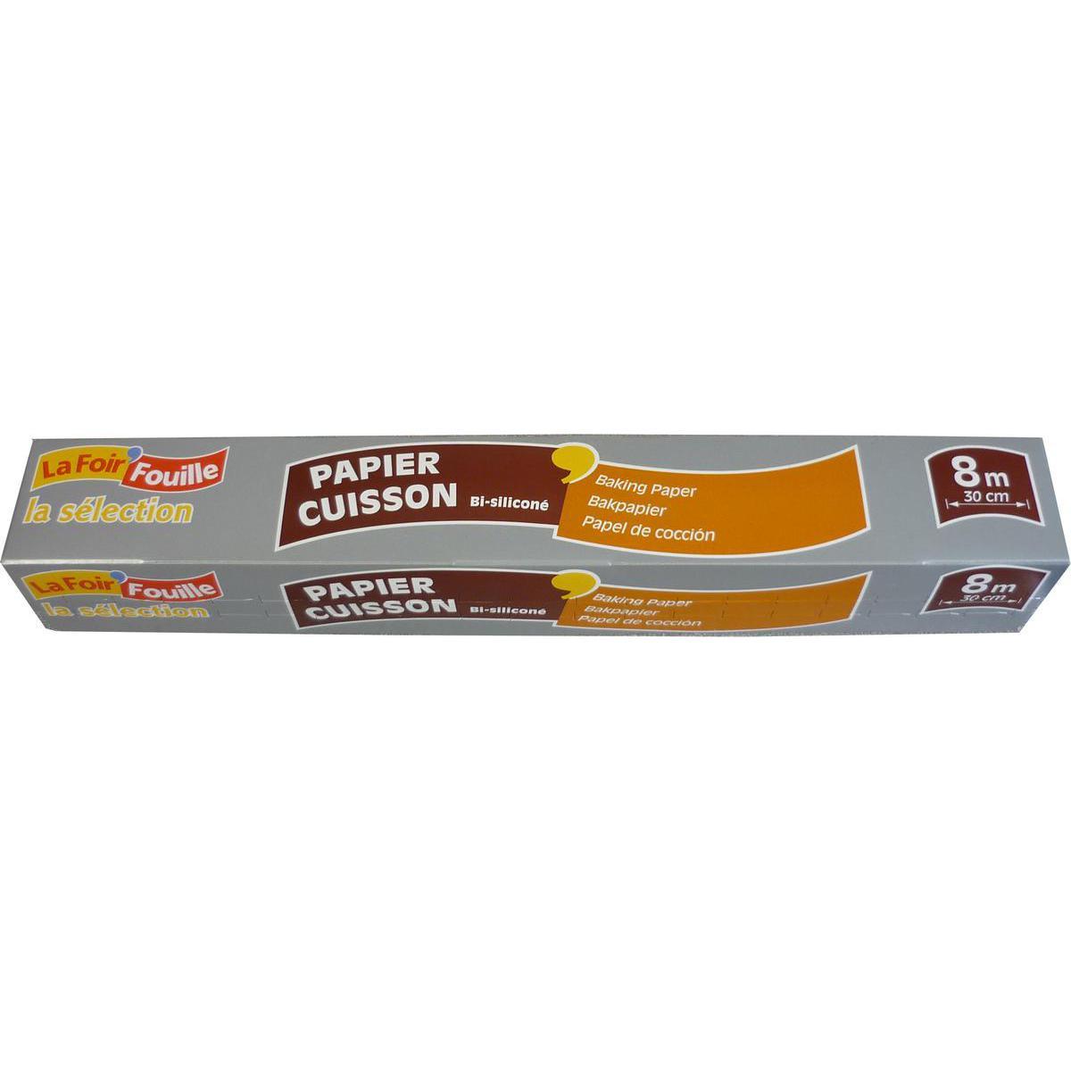 Papier cuisson - 30 x 0,29 m - Papier silicone - Blanc