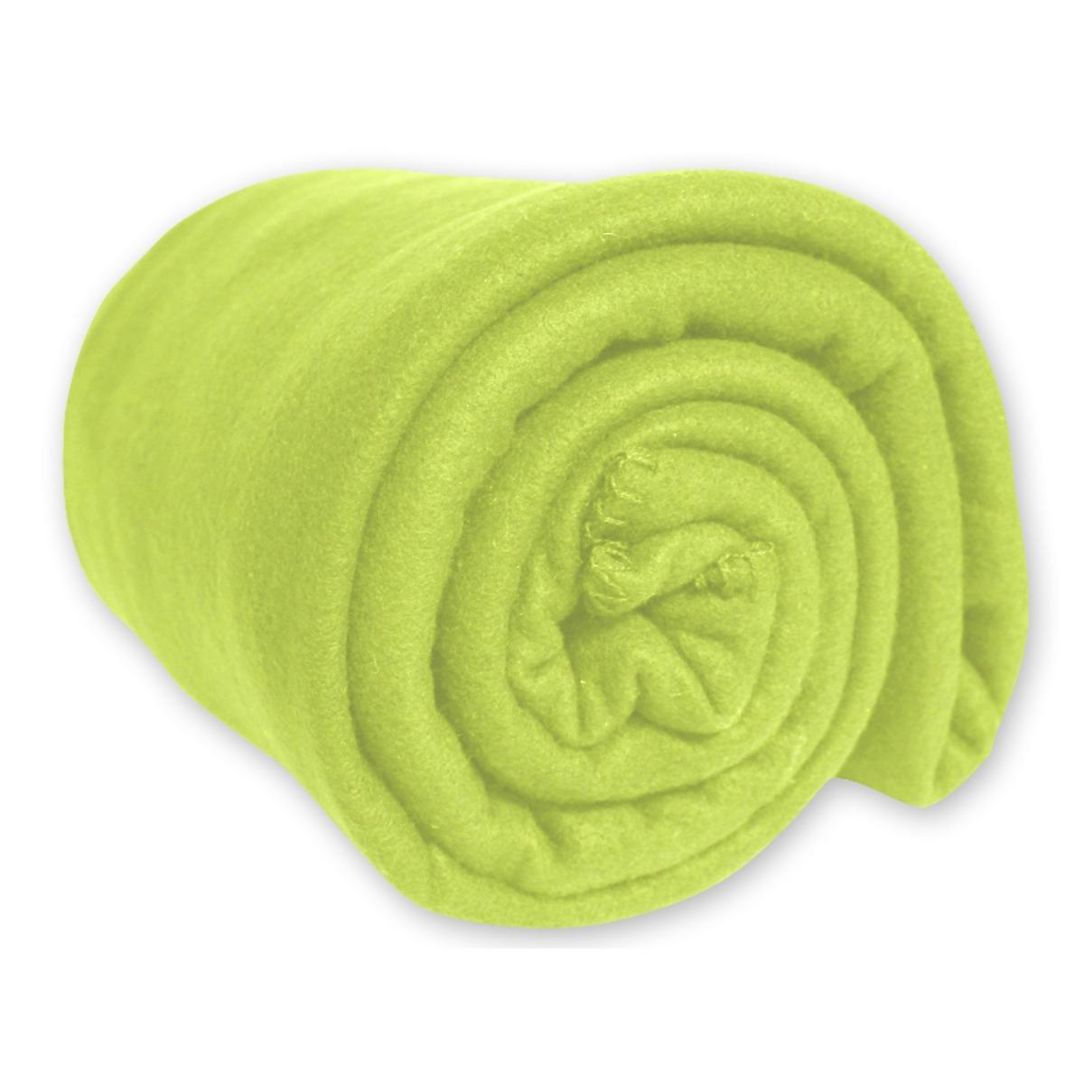 Couverture polaire - 220 x 240 - Vert anis