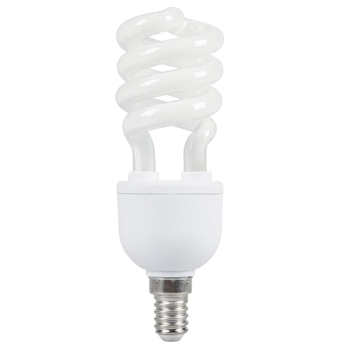 Ampoule à économie d'énergie torsadée E14 - 11.5 x 4.5 x 4.5 cm - Transparent