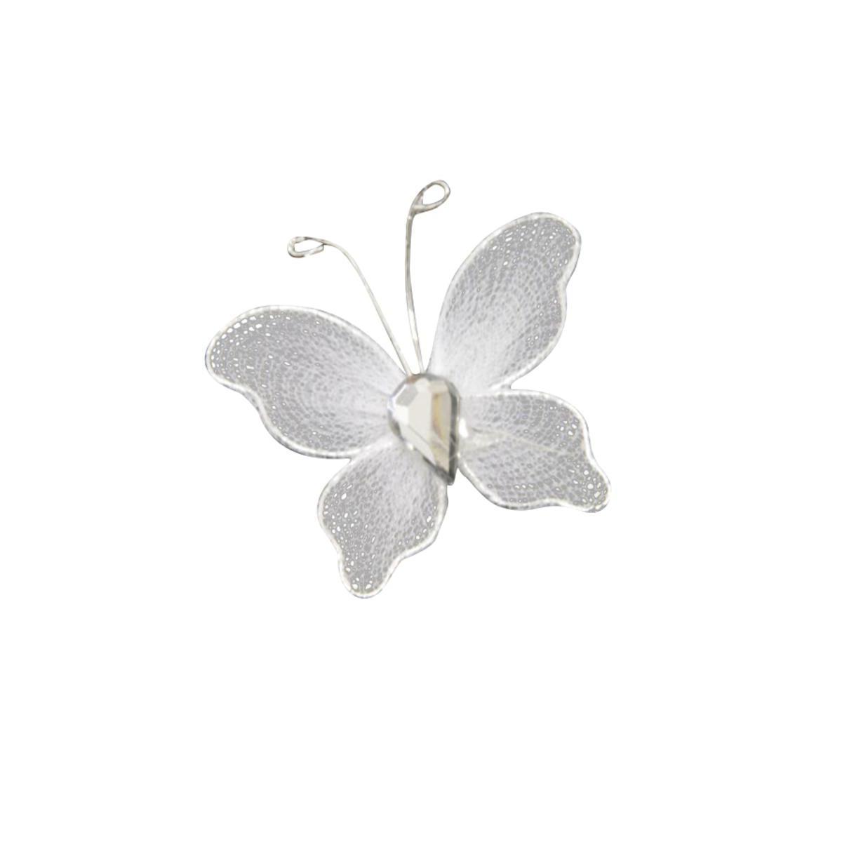 sachet de 10 papillons petit modele  blanc