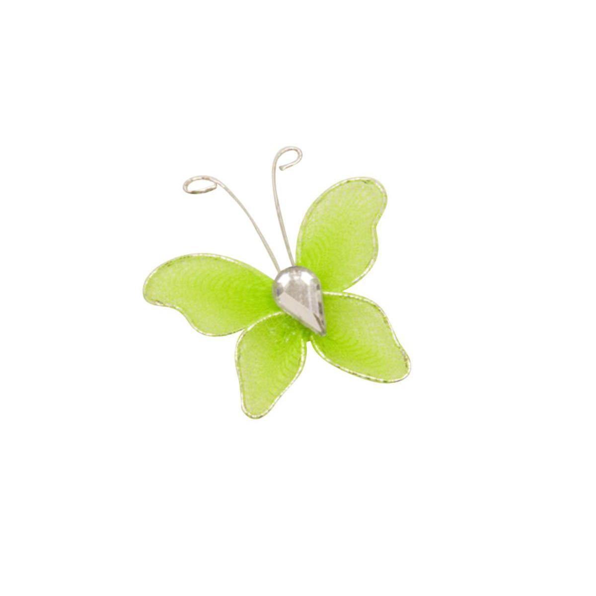 sachet de 10 papillons petit modele  menthe