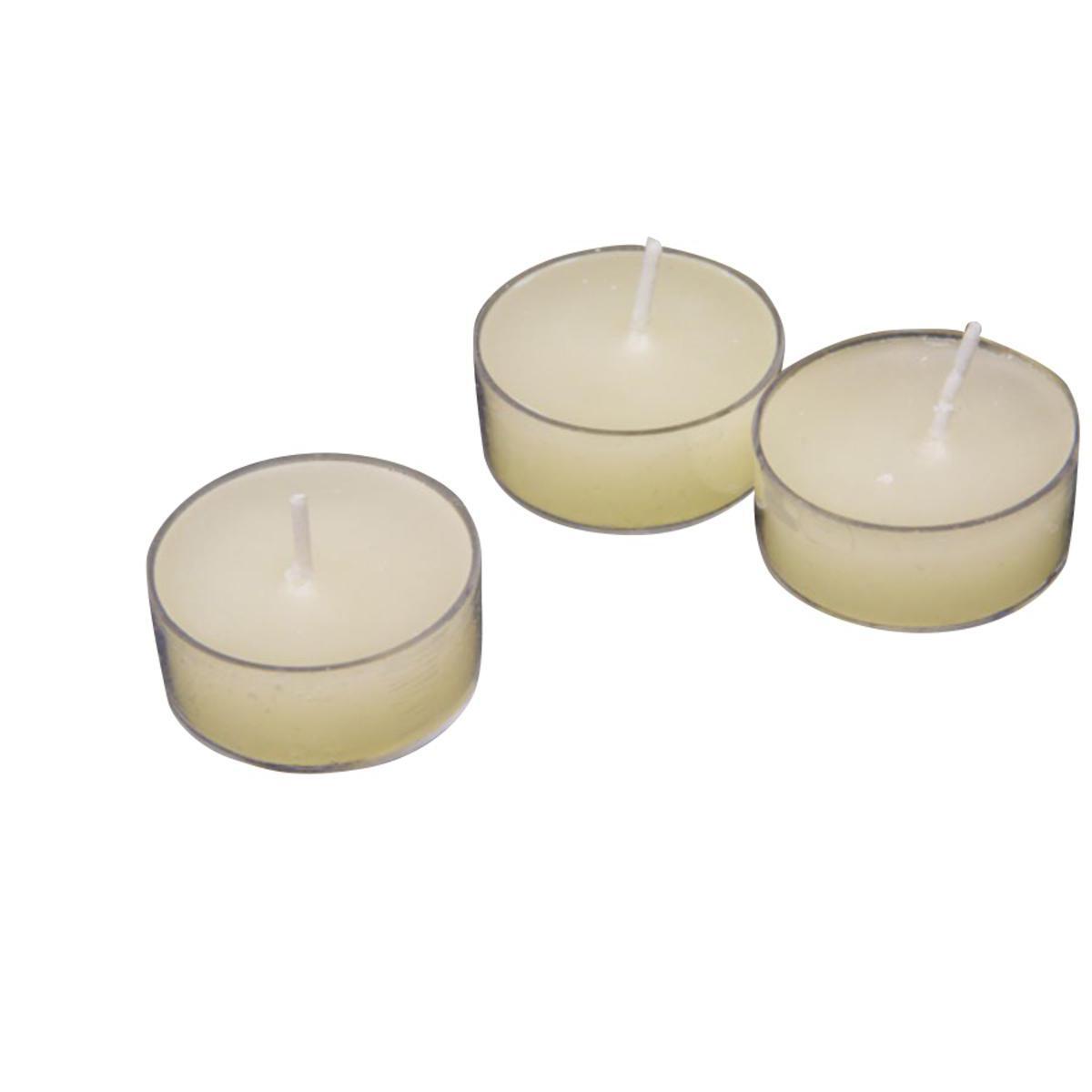 Lot de 6 bougies chauffe plat - Diamètre 3,8 cm - Blanc ivoire