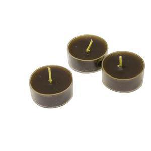 Lot de 6 bougies chauffe plat - Diamètre 3,8 cm - Marron