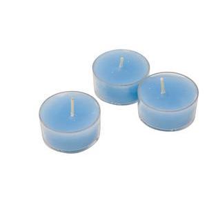 Lot de 6 bougies chauffe plat - Diamètre 3,8 cm - Bleu turquoise
