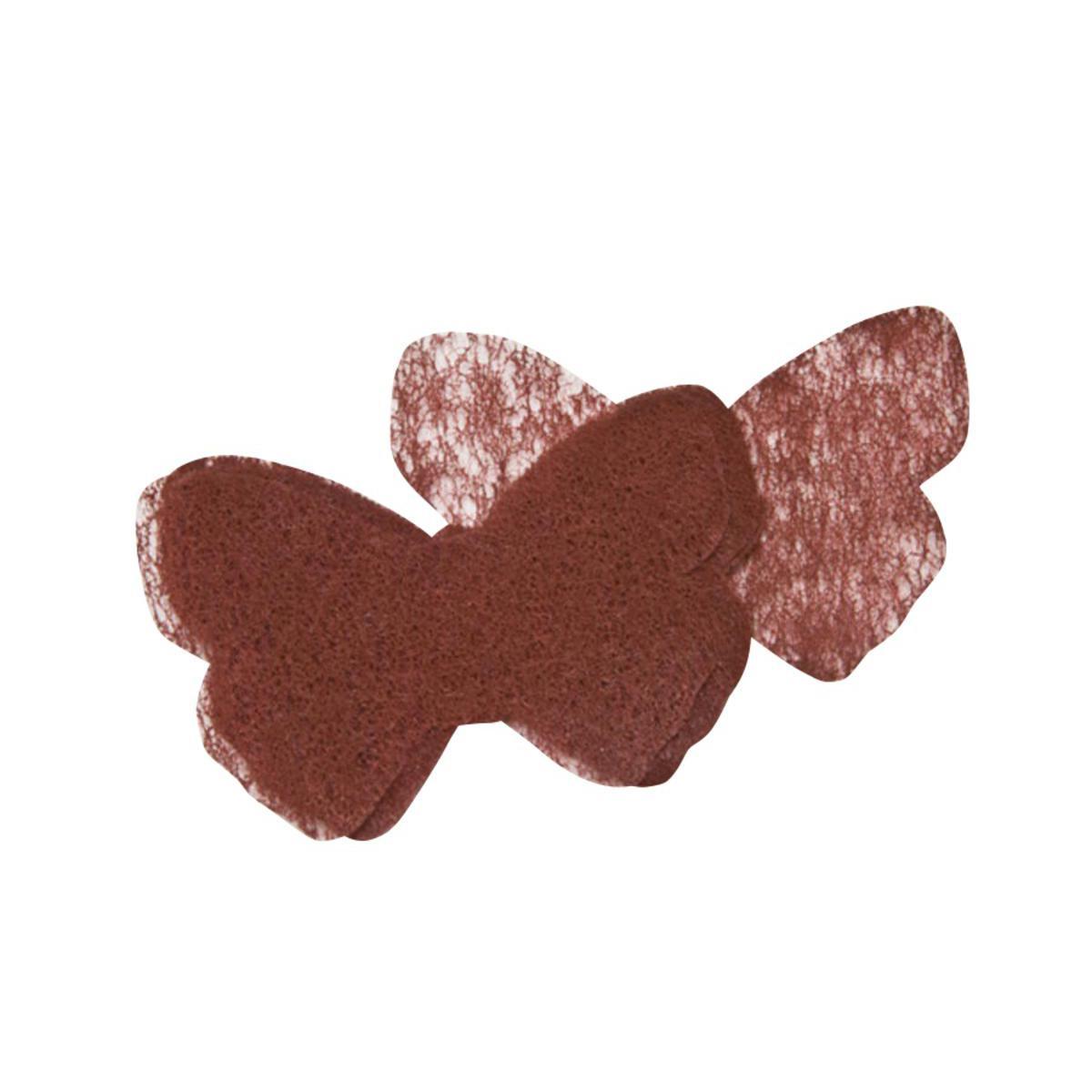 Lot de 36 papillons intissés - Tissu - 8 x 6 cm - Rouge bordeaux