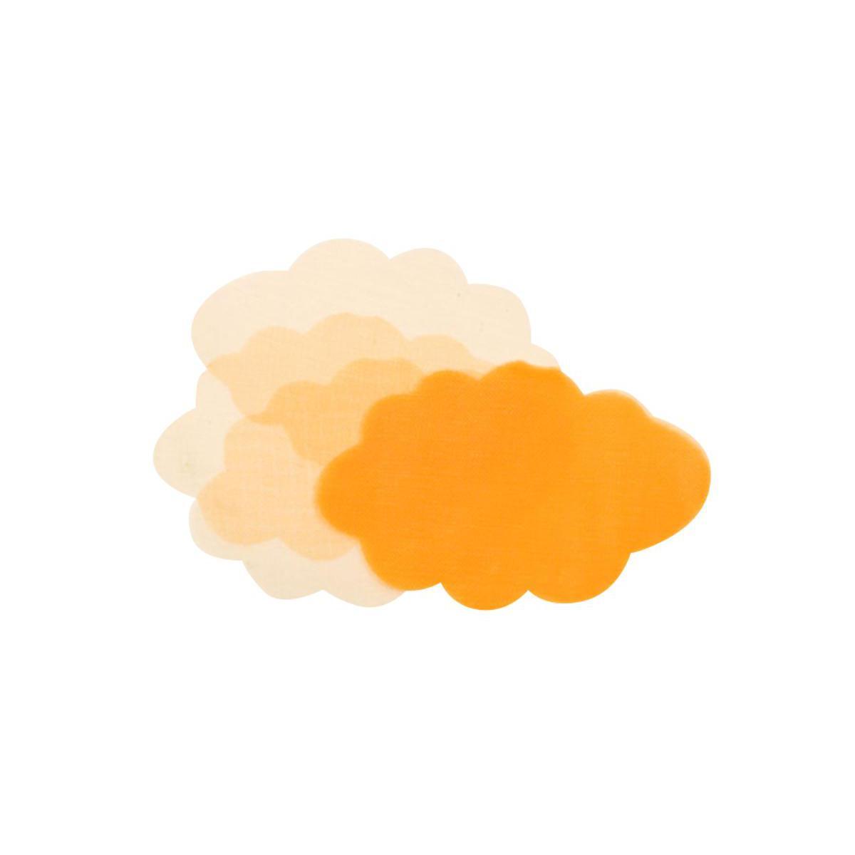 Lot de 50 nuages en organza - 8,5 x 5,5 cm - Orange