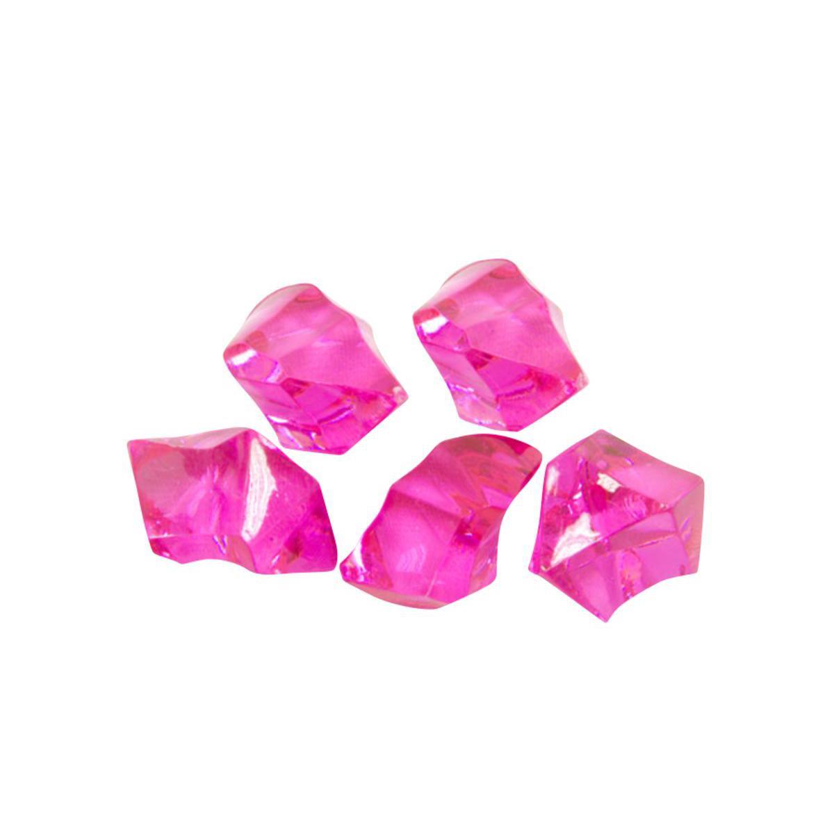 pierres en cristal en etui pvc 100 grs fuschia