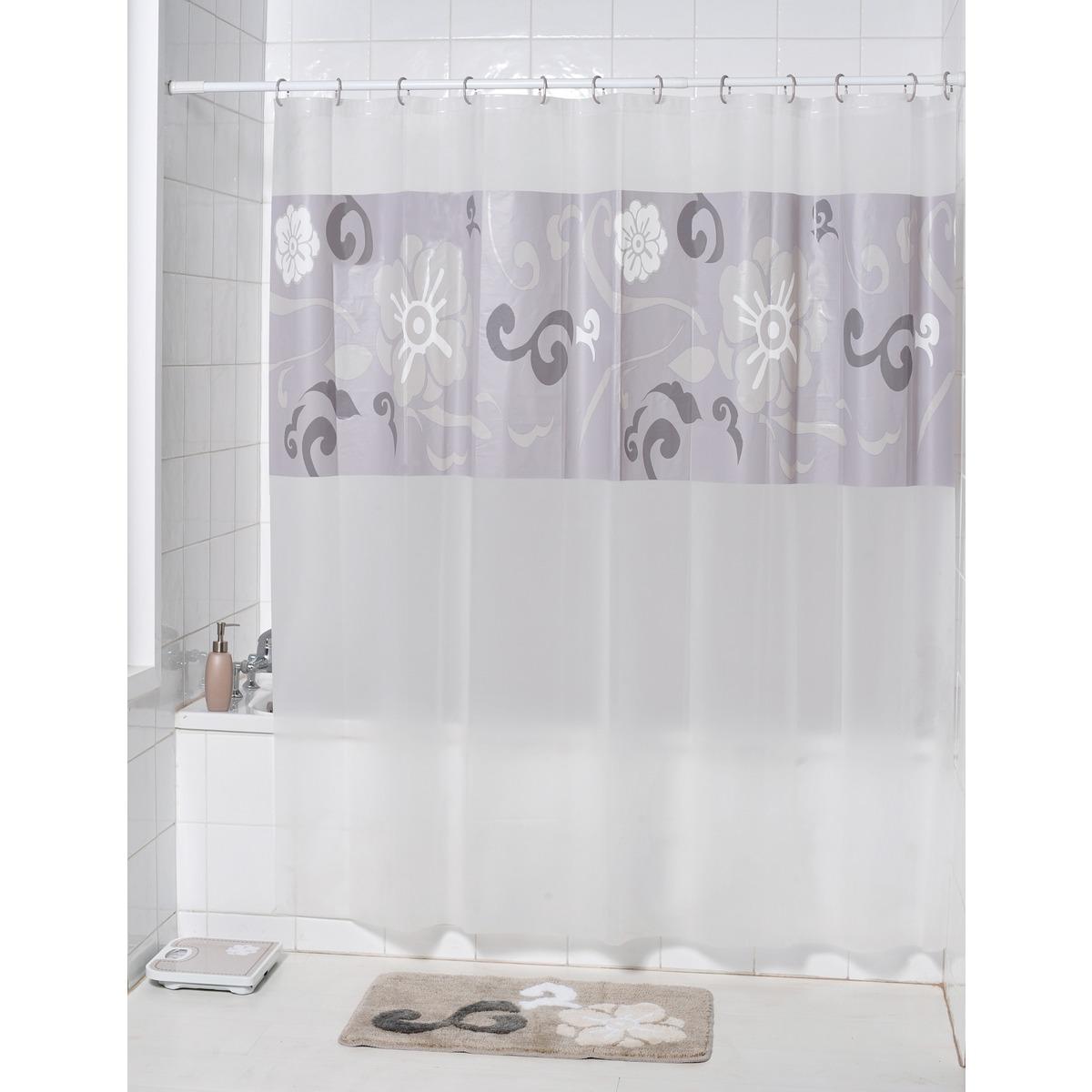 Rideau de douche PVC collection Chic - 180 x 180 cm - Transparent