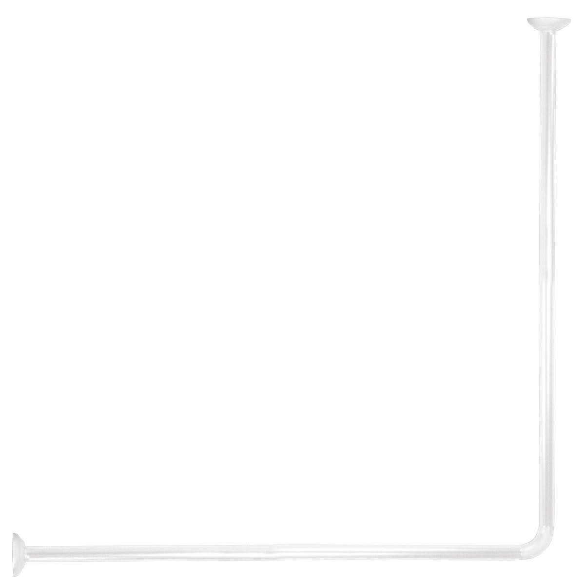 Barre de douche d'angle - 80 x L 80 cm - Blanc