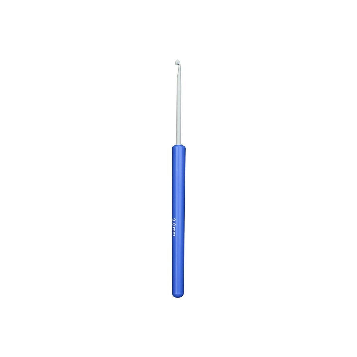 Crochet - Acier et plastique - 14 cm - Bleu