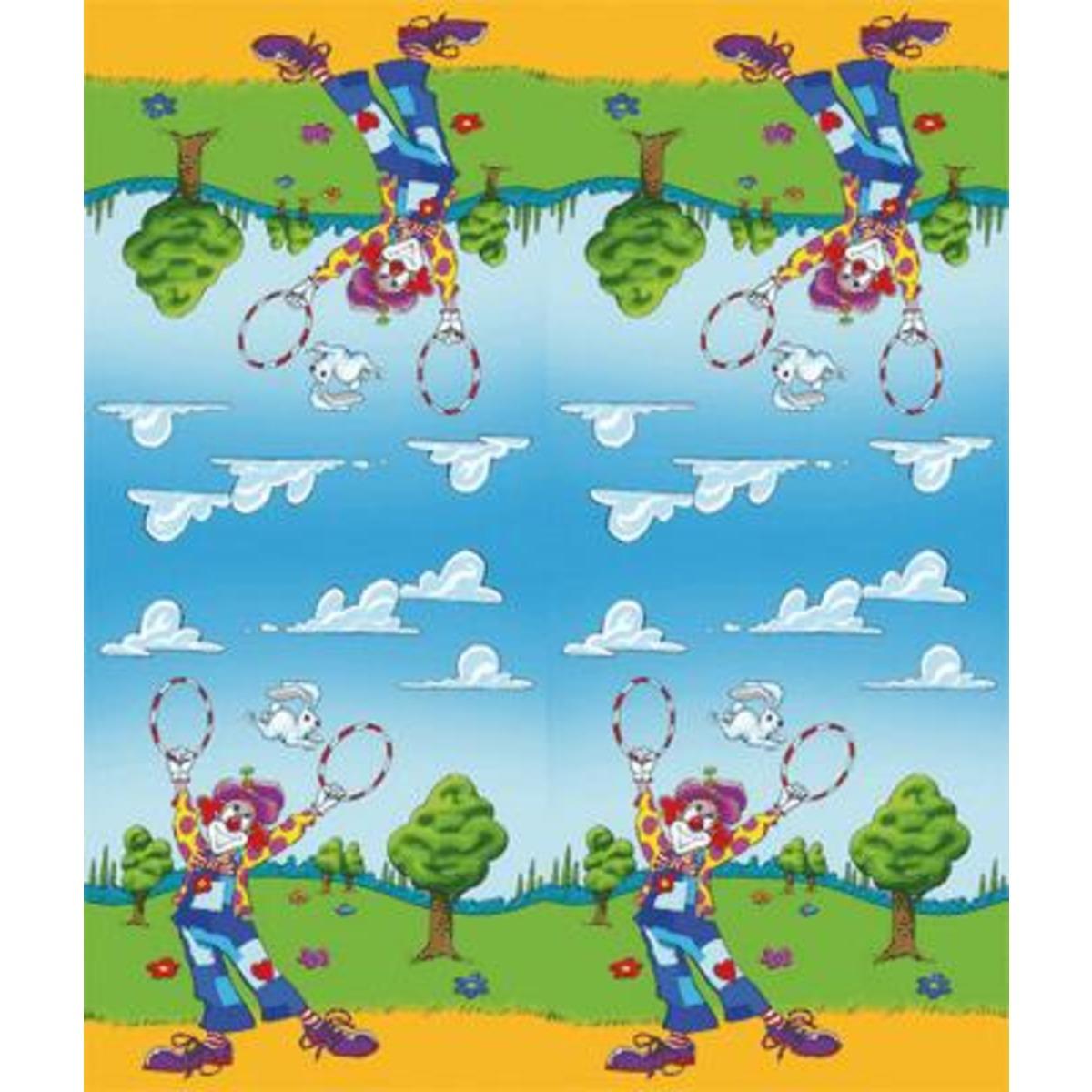 Nappe en rouleau Clown en papier gaufré - 6 x 1,18 m - Multicolore