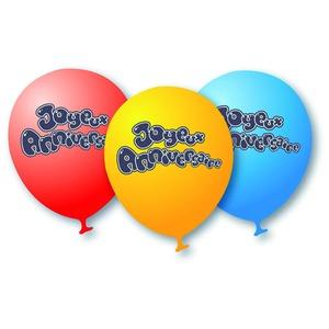 Lot de 8 ballons Joyeux anniversaire en latex - 28 cm - Multicolore