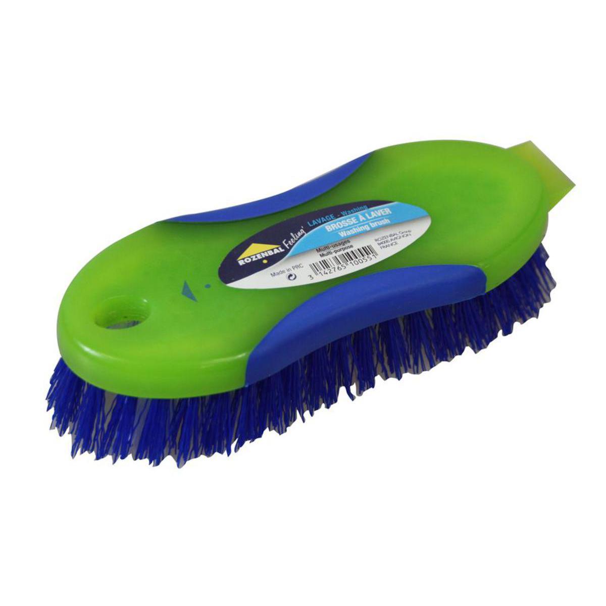 Brosse à laver - Caoutchouc thermoplastique et polypropylène - 17 x 6 x 4 cm - Vert