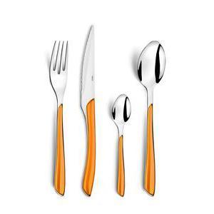 Couteau de table Eclat - Taille standard - Acier inoxydable 18/0 chrome, Manche ABS + SAN - Orange