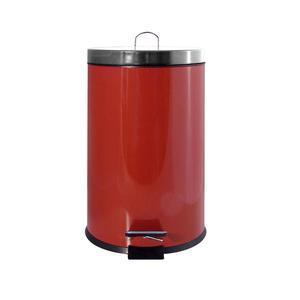 Poubelle 14L en acier -25 x 39,5 cm - Rouge