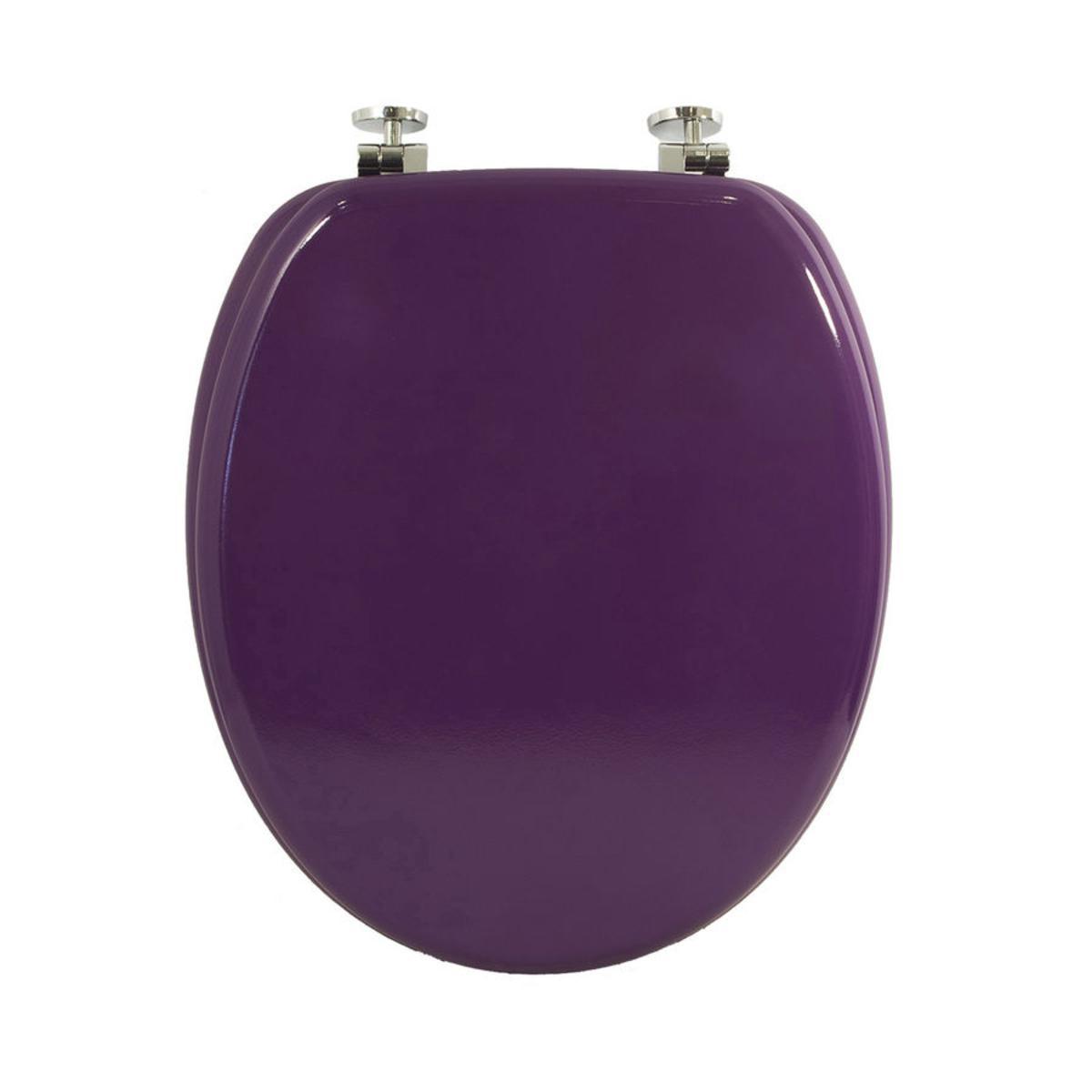 Abattant WC en MDF - 37,8 x 43,8 x 5,5 cm - Violet