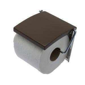Porte papier WC en MDF - 13,5 x 11,7 x 2,5 cm - Marron