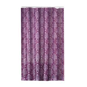 Rideau de douche textile en polyester - 180 x 200 cm - Violet aubergine
