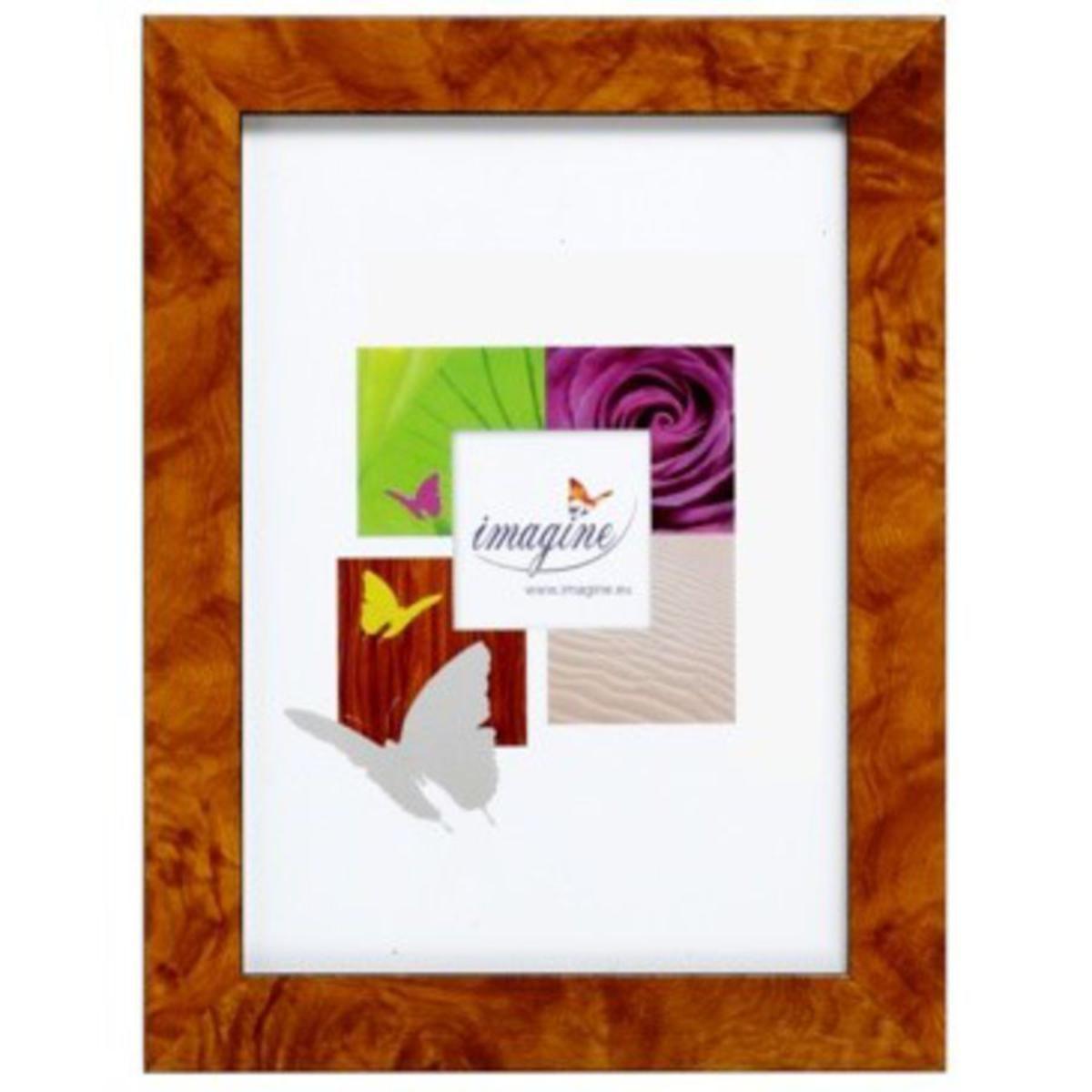 Porte-photo Paola en plastique - 18,2 x 13,2 cm  - Marron