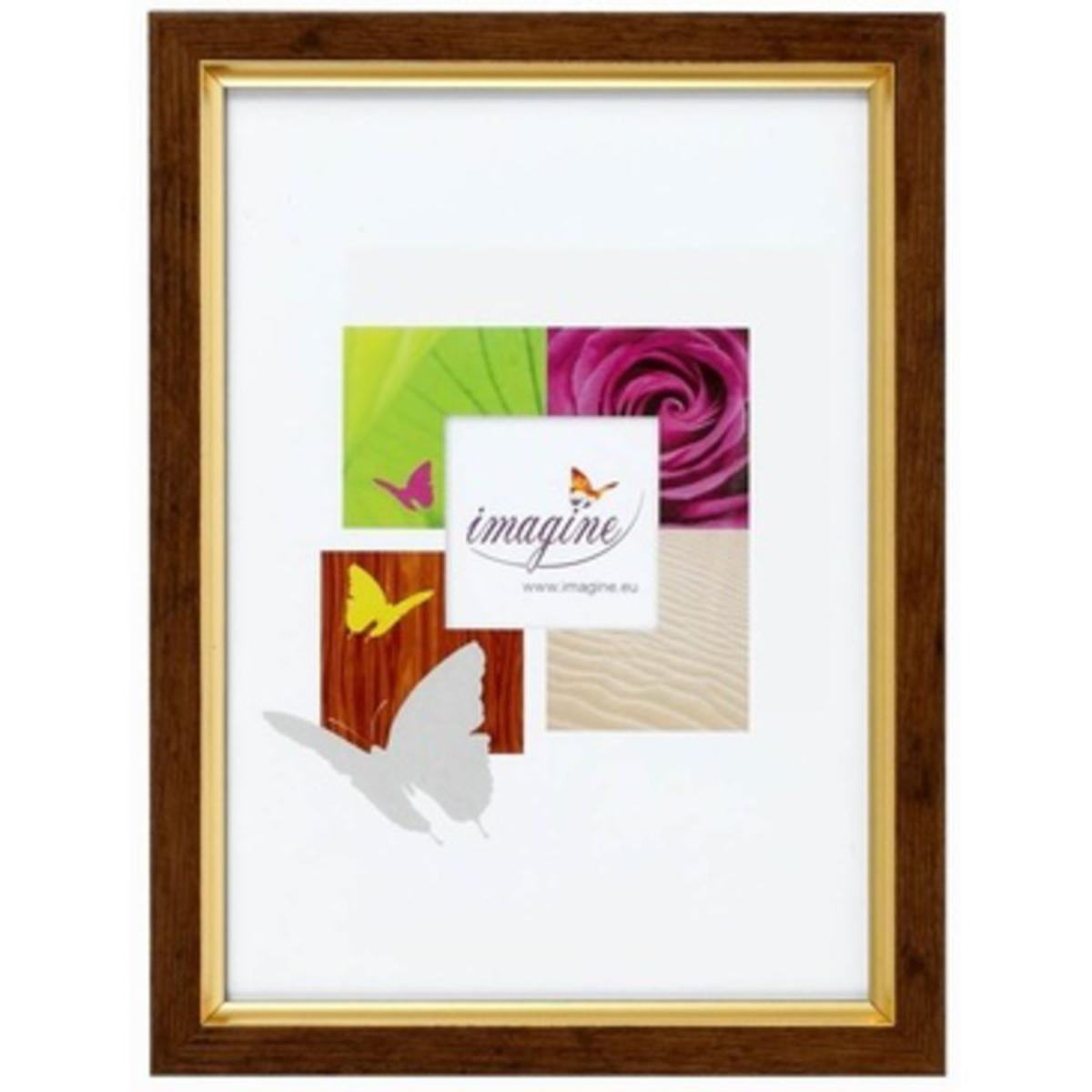 Porte-photo Primo en bois - Plastique - 18,2 x 13,2 cm  - Marron