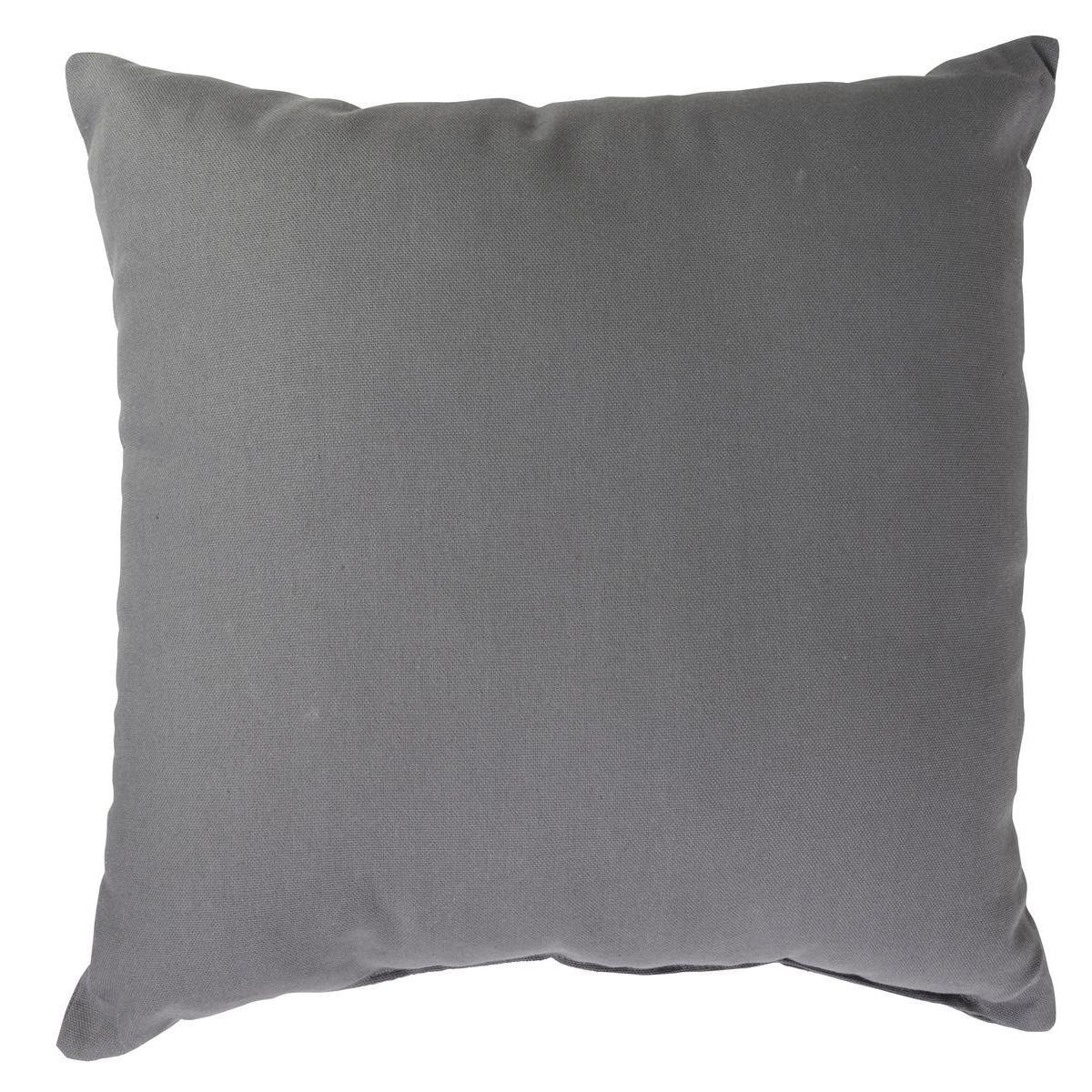 Coussin panama - 100% Coton - 40 x 40 cm - Gris