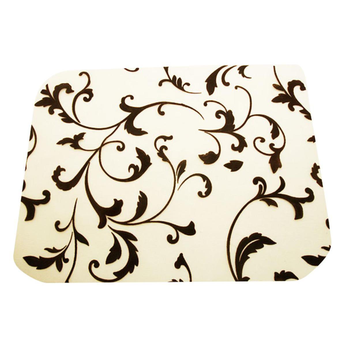 Lot de 4 sets de table à motifs arabesque - Organza - 30 x 40 cm - Marron