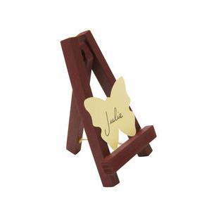 Chevalet peint - Bois - 10 x 6 cm - Rouge bordeaux