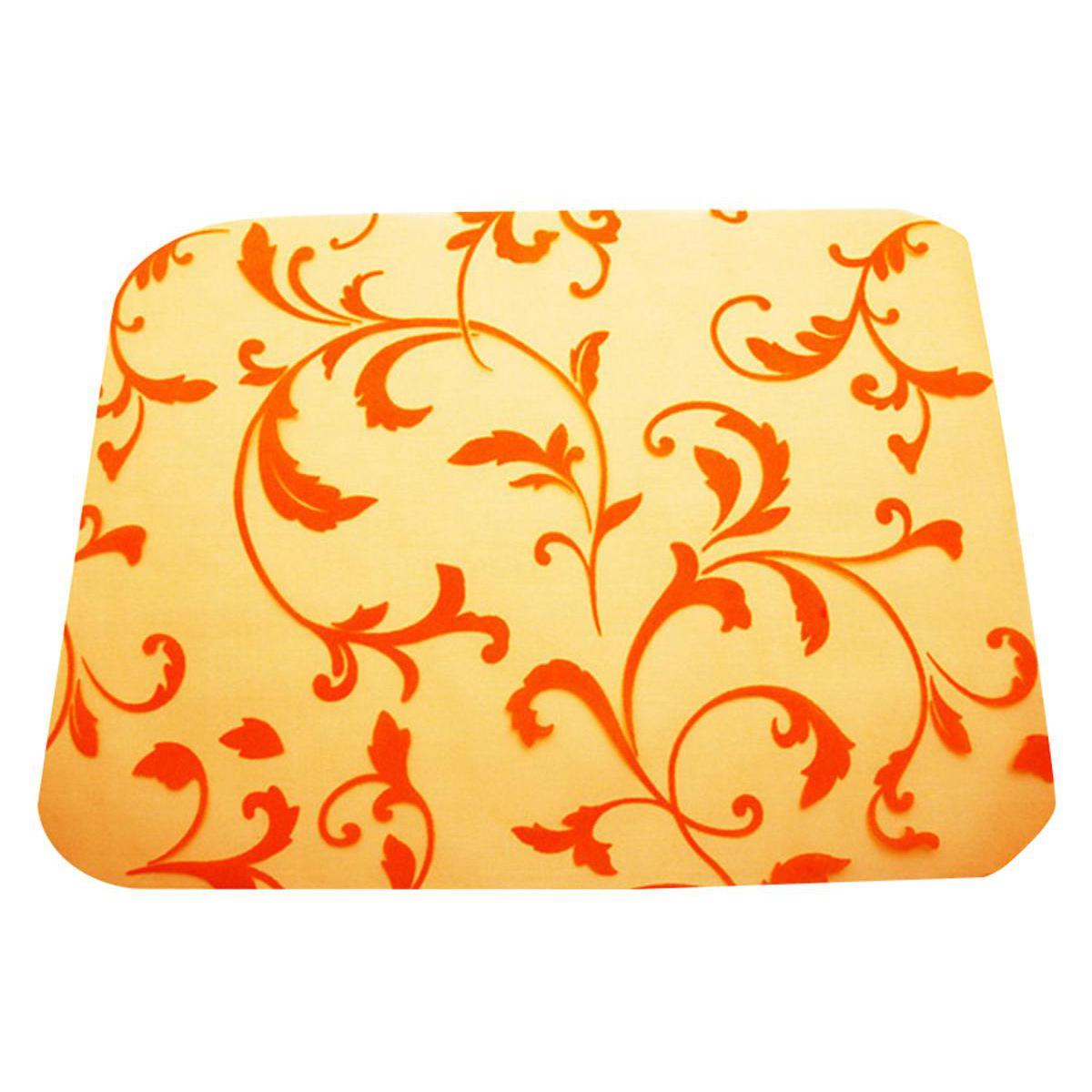 Lot de 4 sets de table à motifs arabesque - Organza - 30 x 40 cm - Orange